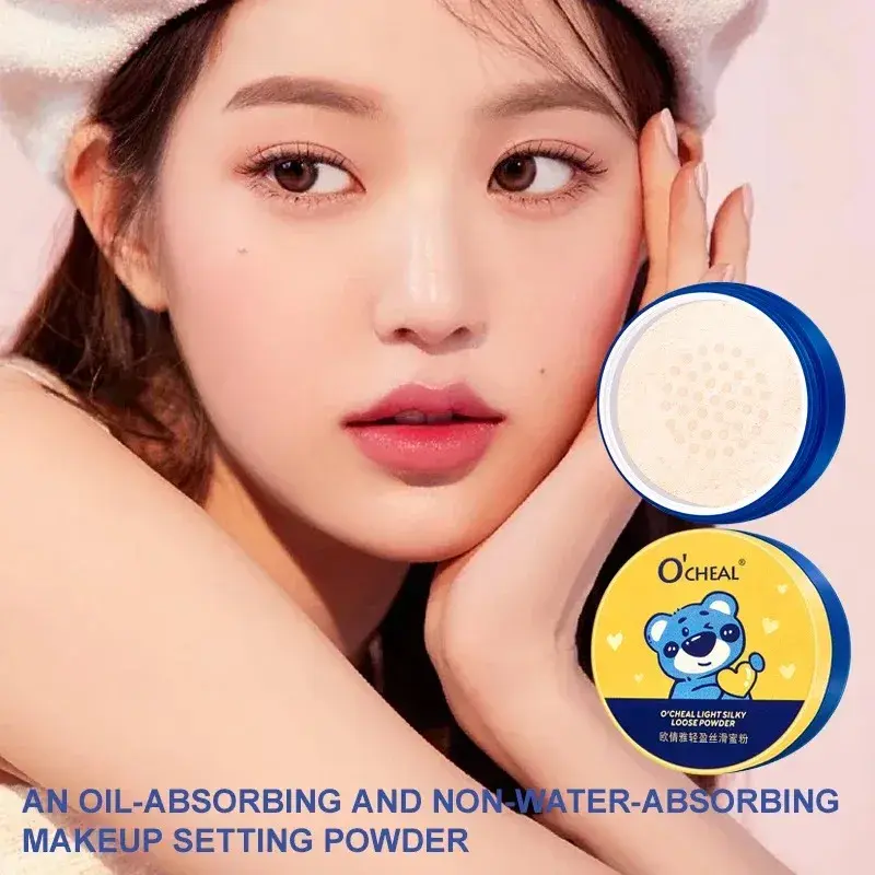 O'CHEAL Cartoon Loose Setting Powder for Makeup - Waterproof Oil-Control Long-Lasting Fresh Look Foundation for Girls