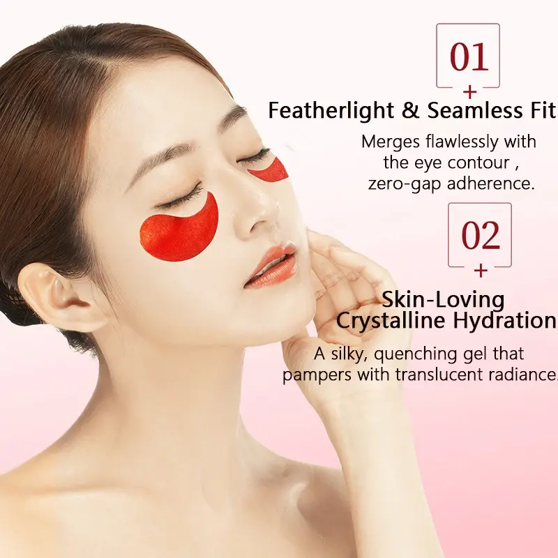 60PCS Dragon's Blood Collagen Hydrogel Eye Masks Anti-Wrinkle Dark Circle Corrector Moisturizing Skin Care Eye Patches