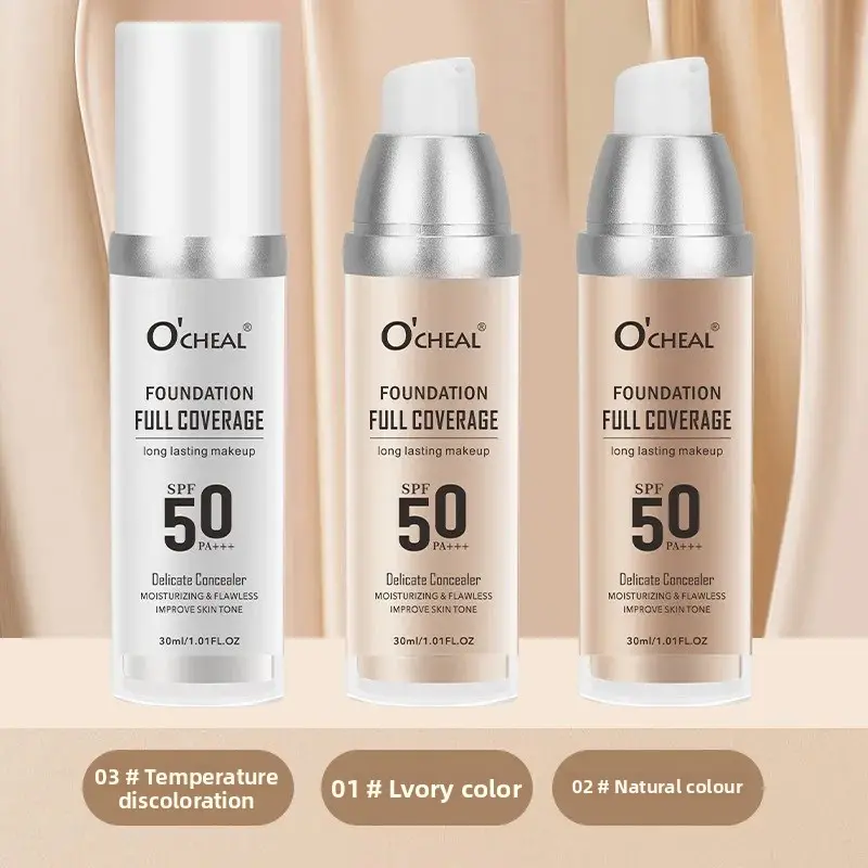 Color Changing Foundation Makeup Concealer Long Lasting Moisturizing Nourishing Oil-Control Skin Face Base Cosmetics