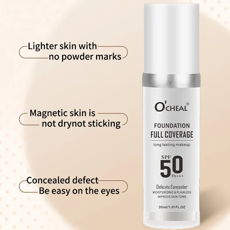 Color Changing Foundation Makeup Concealer Long Lasting Moisturizing Nourishing Oil-Control Skin Face Base Cosmetics
