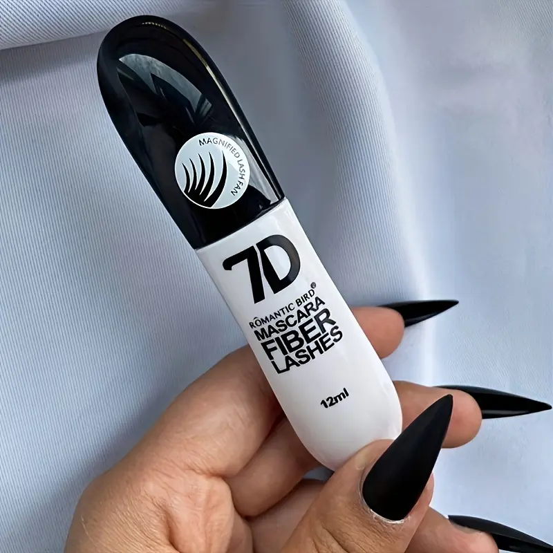7D Fiber Mascara Ultra Lengthening & Thickening Mascara Brush False Eyelash Effect Waterproof Mascara Black Fiber Mascara
