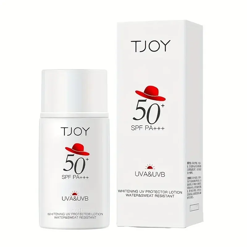 50g Face Primer Waterproof SPF50+ PA+++ Whitening Sunscreen Fluid Tone up Brightener Sweatproof Protection for Clear Skin