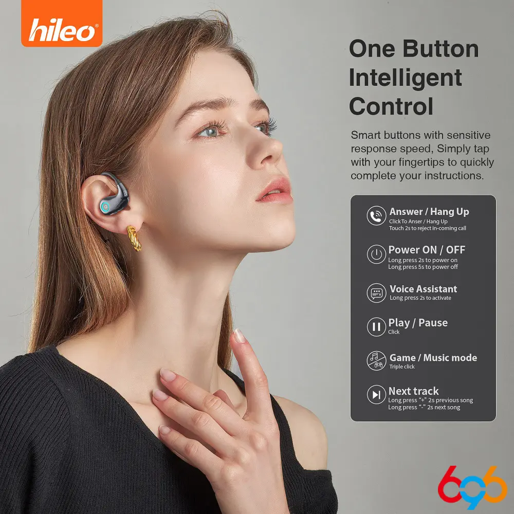 Open-Air Blue Tooth 5.4 Earphone ENC Noise Canceling Headphones Wireless Headset Sport 360° Panoramic HIFI Audio Portable