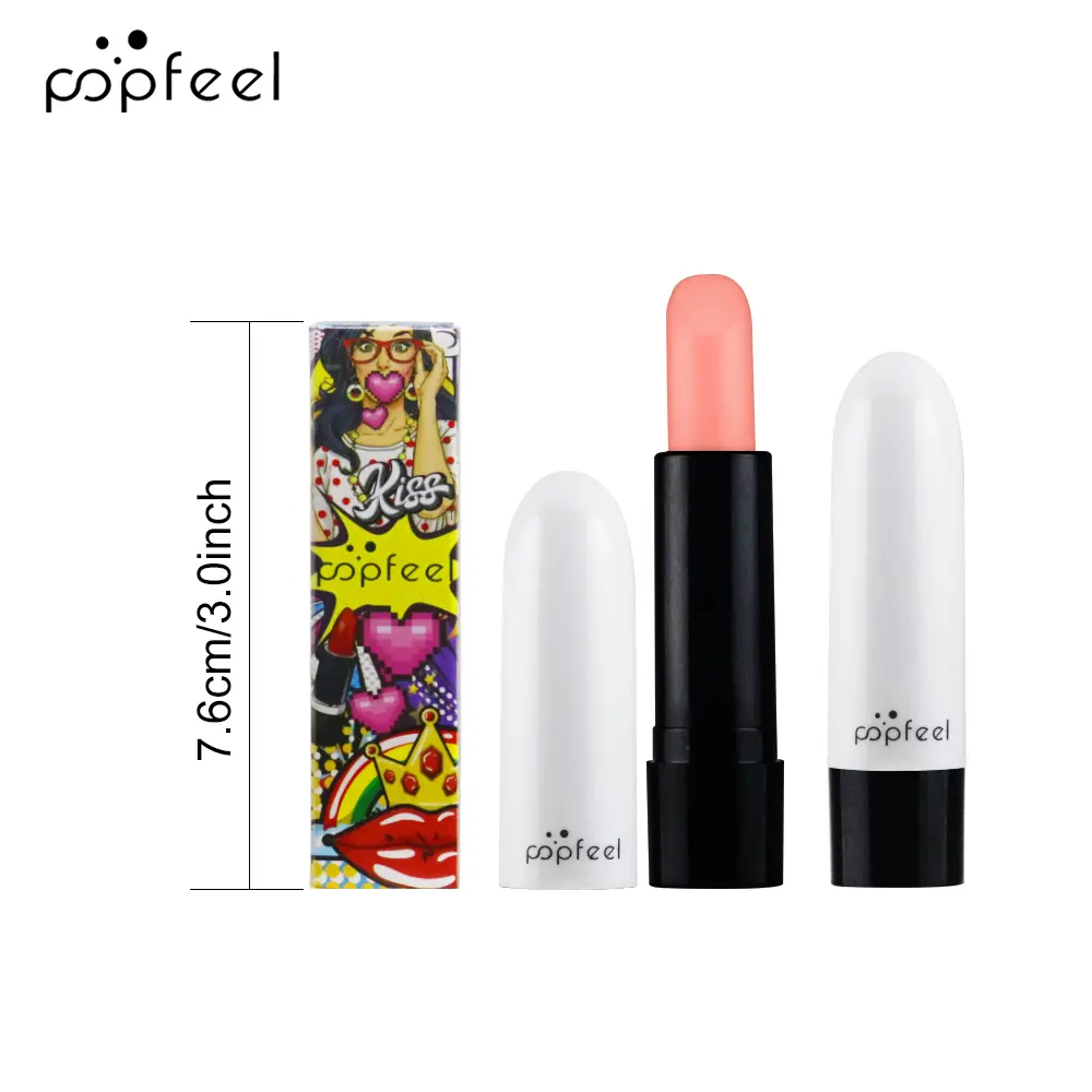 POPFEEL Matte Velvet Lipstick - Long-Lasting, Smooth Texture, Easy Application, Available in 5 Shades including Coral Pink