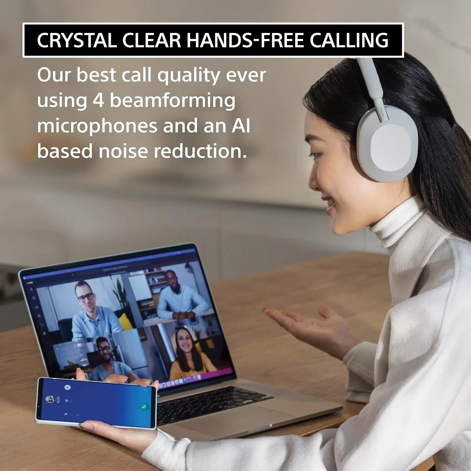 100% Original Sony WH-1000XM5 Wireless Noise Canceling Headphones Bluetooth Earphones 30-Hour Battery Life Headset