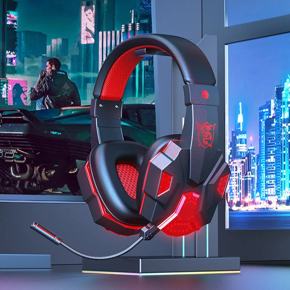 SY-T830 Bluetooth-compatibl5.1 Gaming Headset Gamer Wireless Headphone With Noise Cancelling Microphone Wired Earphone For Phone