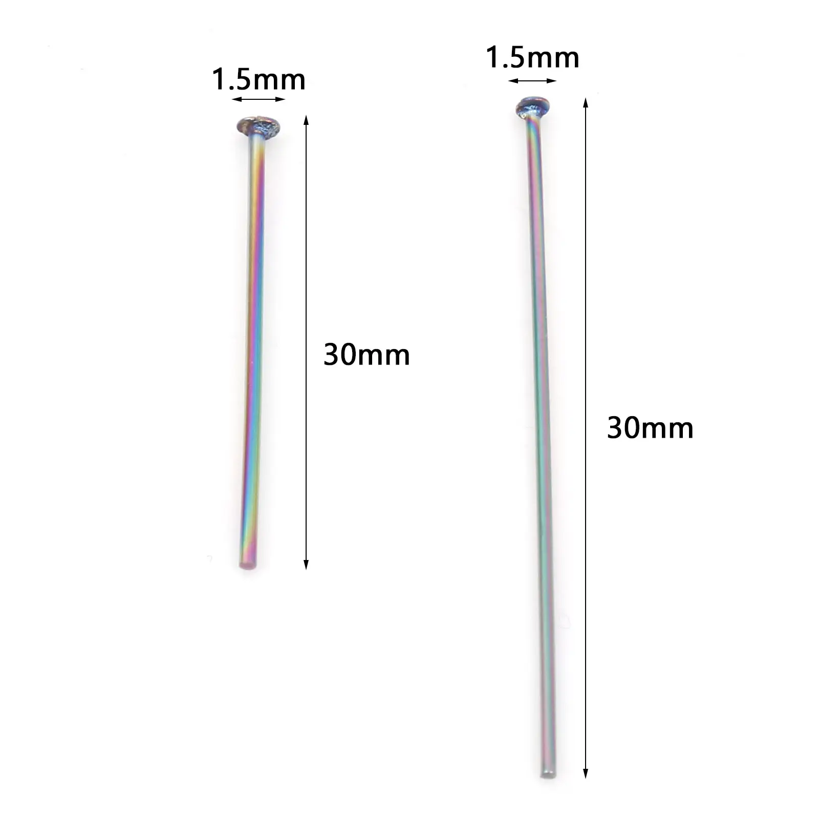Handmade Stainless Steel Head Pins Multicolor Metal Pins DIY Making Necklace Bracelets Jewelry Findings Women Jewelry Gift,10PCs