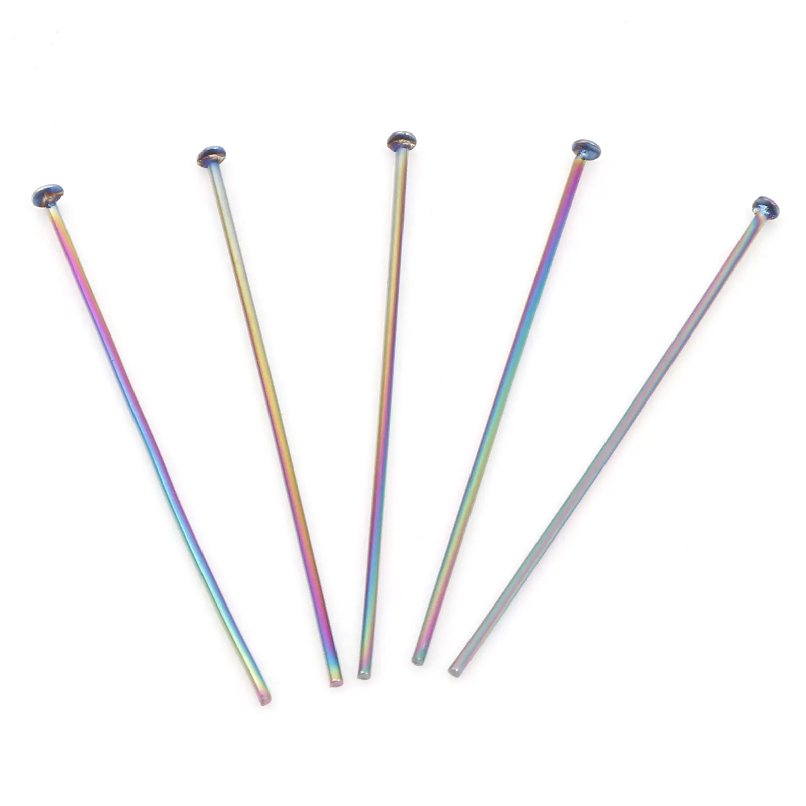 Handmade Stainless Steel Head Pins Multicolor Metal Pins DIY Making Necklace Bracelets Jewelry Findings Women Jewelry Gift,10PCs