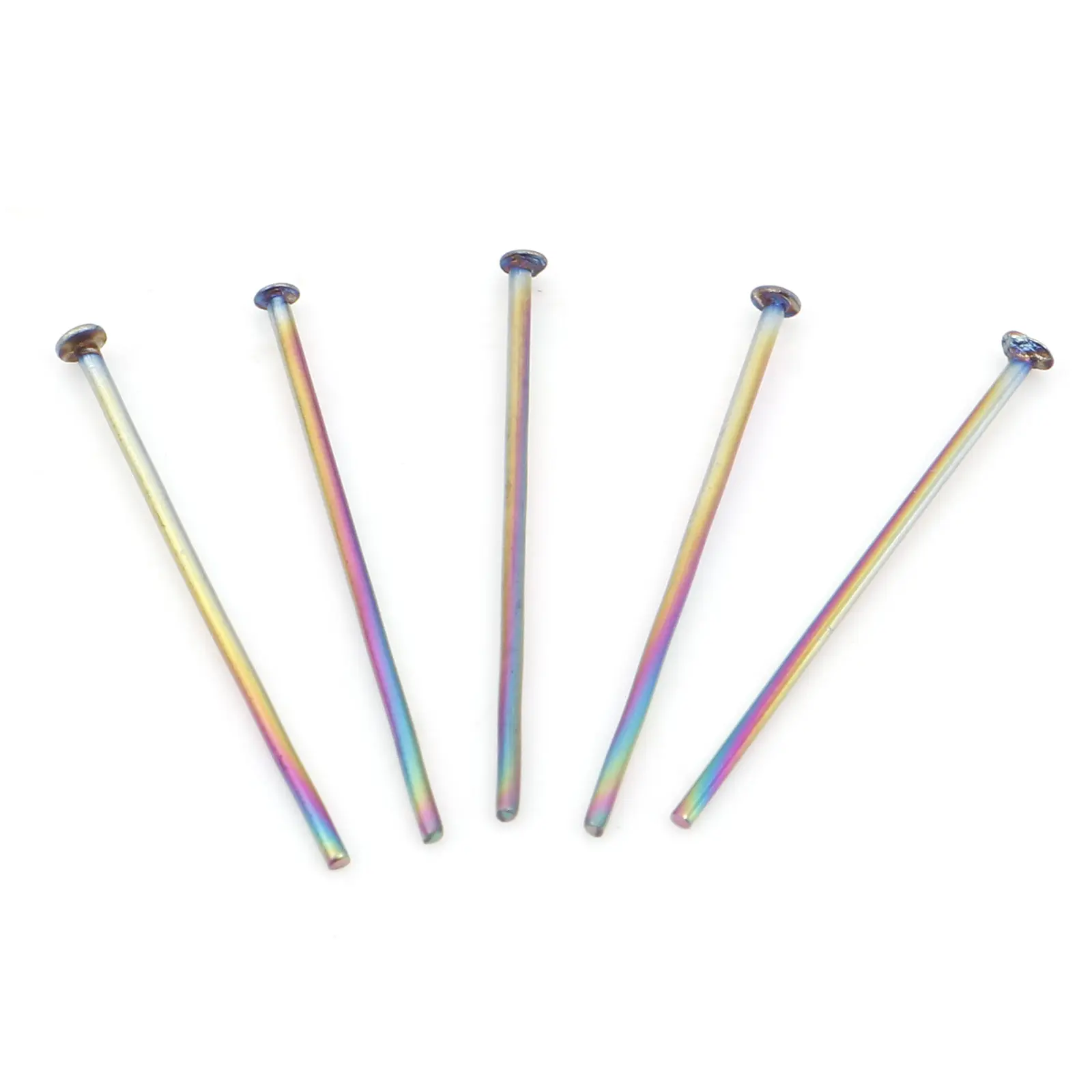 Handmade Stainless Steel Head Pins Multicolor Metal Pins DIY Making Necklace Bracelets Jewelry Findings Women Jewelry Gift,10PCs
