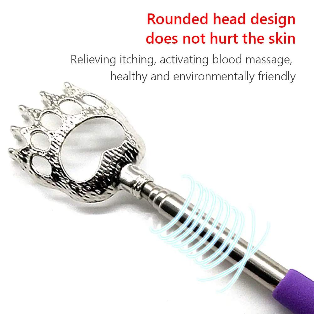 Non-slip Handy Practical Bear Claw Massager Long Life Pocket Scratcher Clip
