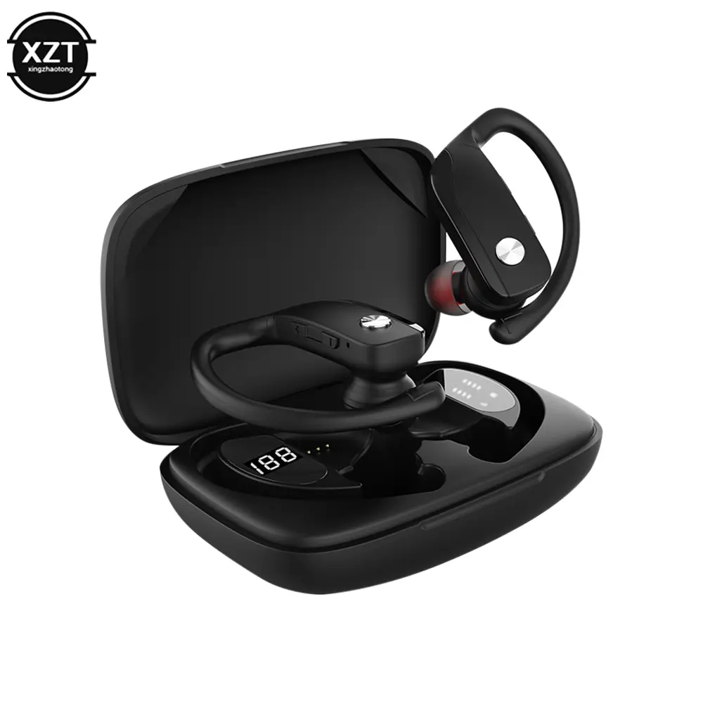 T16 Bluetooth-compatible Earphones True Wireless Earbuds TWS Ear Hook Sports Waterproof Headsets Bass Gaming Headphones With Mic
