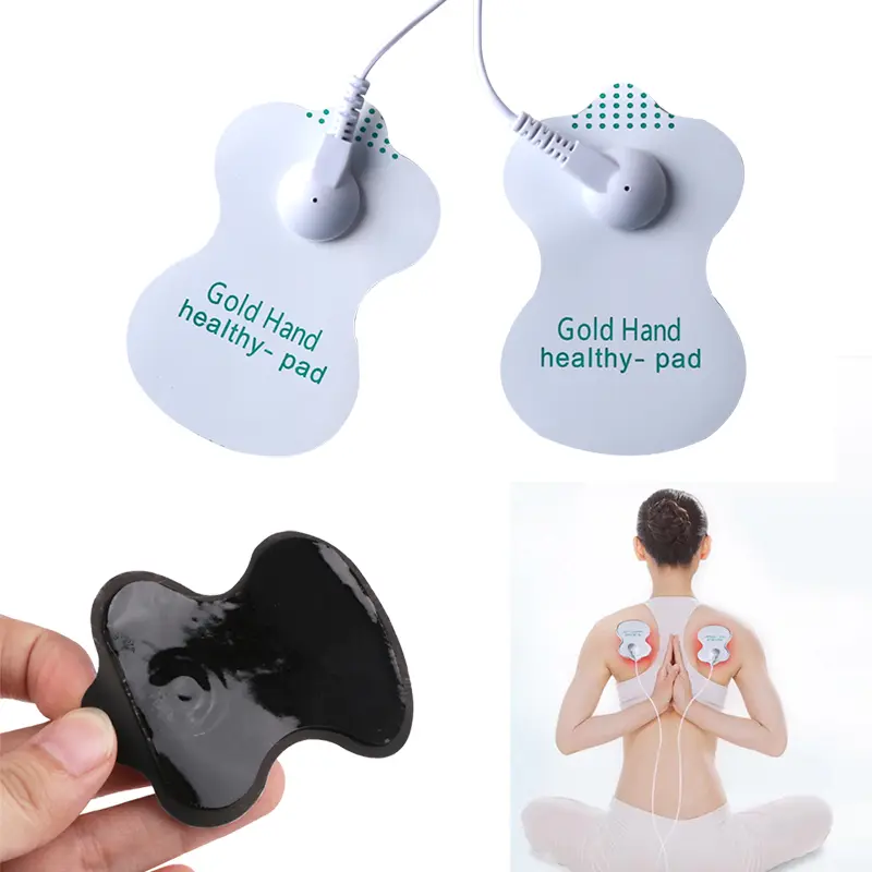 Button Electrode Pads Reusable Massage Patch for Tens Electrodes Digital Machine Massage 3.5mm Plug Body Massager Accessories