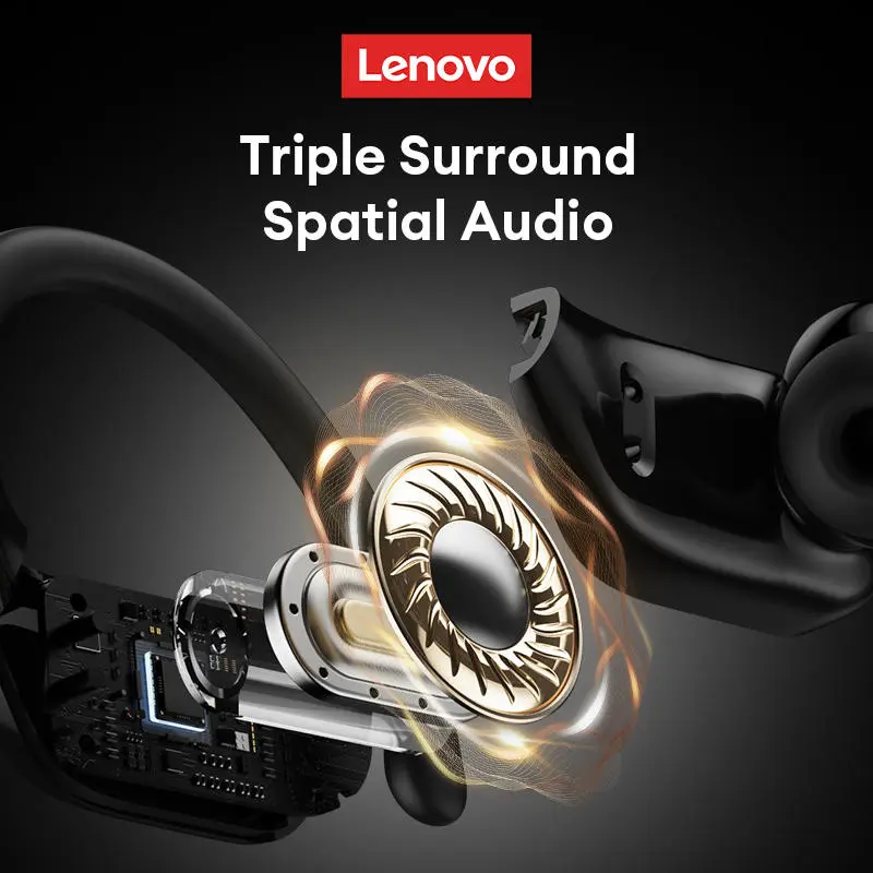 Lenovo LP79 New TWS Wireless Bluetooth 5.4 Earphones Ultra-Low Latency Gaming Earbuds Hifi Headphones Sports Ear Hook With Mic