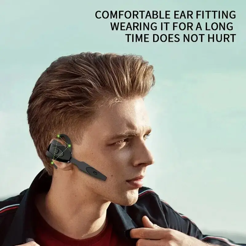 Bluetooth 5.0 Ear for PS3 Bluetooth Headset Wireless Handsfree Single Ear Hook Earphone Button Silica Gel Headphone with Mic