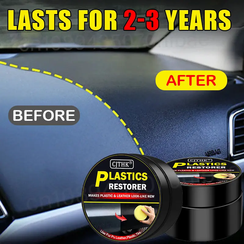 Car Plastic Restorer Universal Leather and Plastic Repair Polishing Wax Auto Interior & Panel Renewal Polish Wax Coating Agent