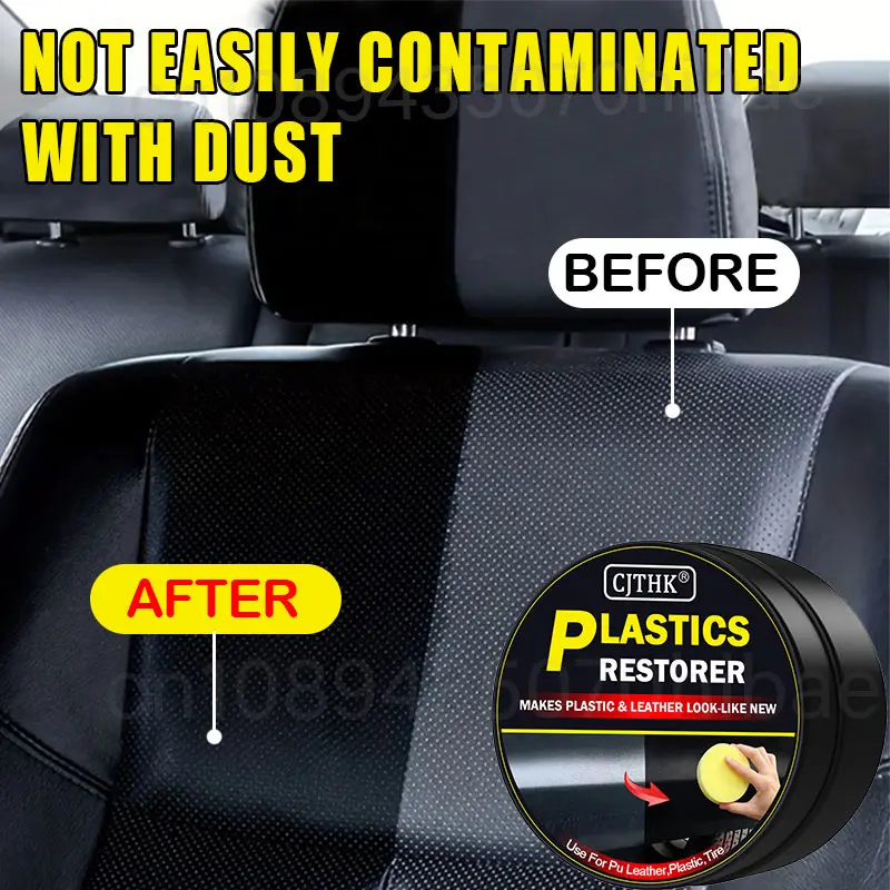 Car Plastic Restorer Universal Leather and Plastic Repair Polishing Wax Auto Interior & Panel Renewal Polish Wax Coating Agent