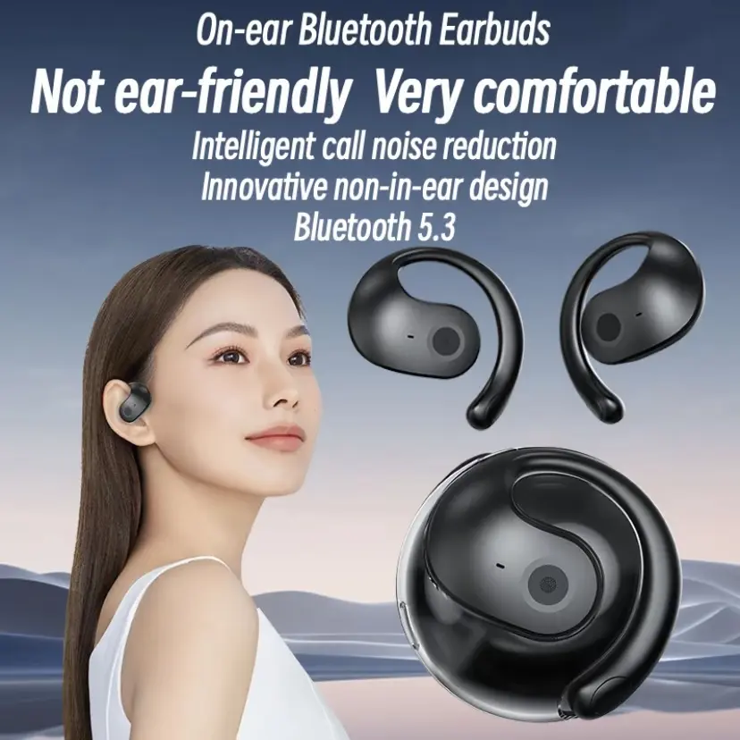 OWS BY01 Earbuds  HiFi Sound Quality Wireless Bluetooth-Compatible Non-hanging EarHeadset IPX5 Waterproof with Large Capacity Ba