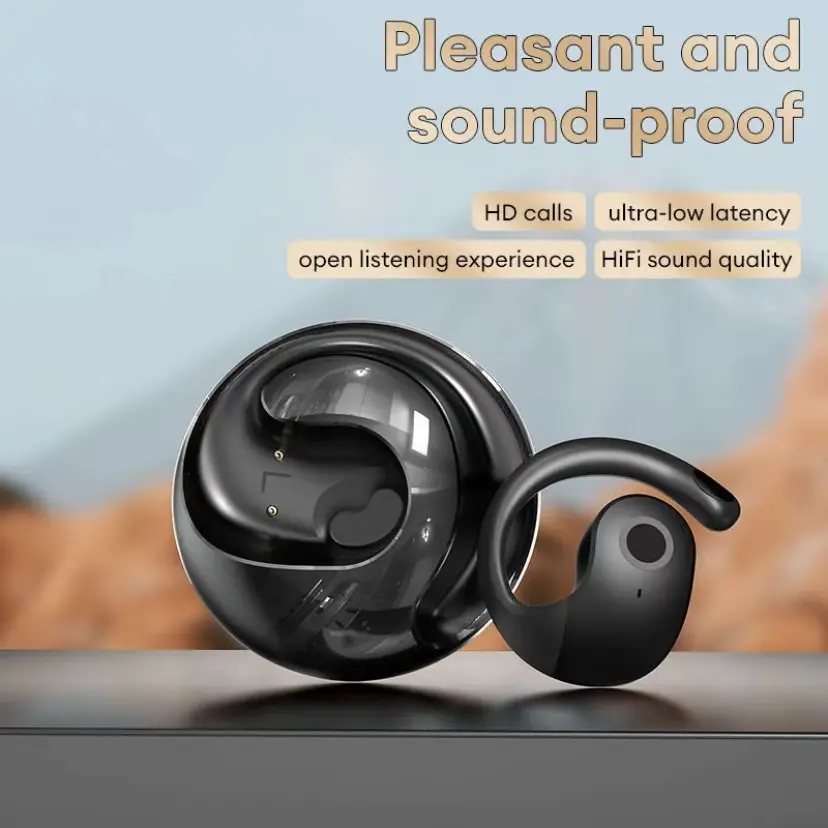 OWS BY01 Earbuds  HiFi Sound Quality Wireless Bluetooth-Compatible Non-hanging EarHeadset IPX5 Waterproof with Large Capacity Ba