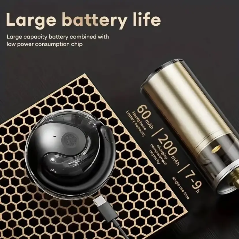 OWS BY01 Earbuds  HiFi Sound Quality Wireless Bluetooth-Compatible Non-hanging EarHeadset IPX5 Waterproof with Large Capacity Ba