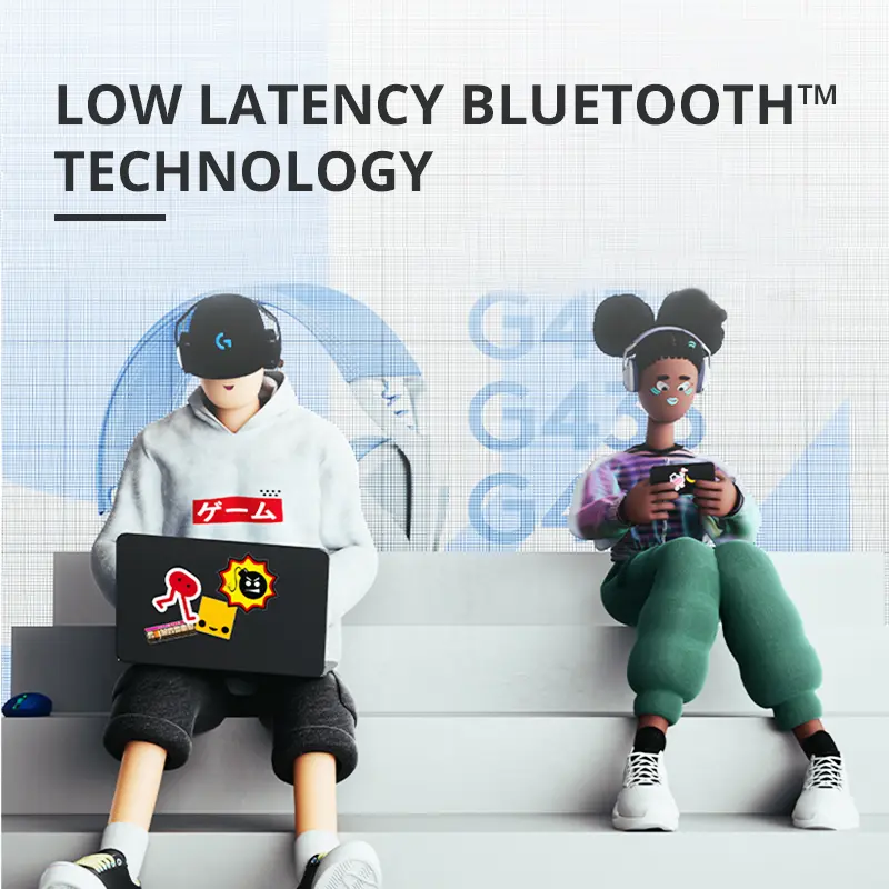 Logitech G435 LIGHTSPEED Bluetooth Wireless Gaming Headset Surround Sound Headphone Over-Ear For PC Laptop Games And Music