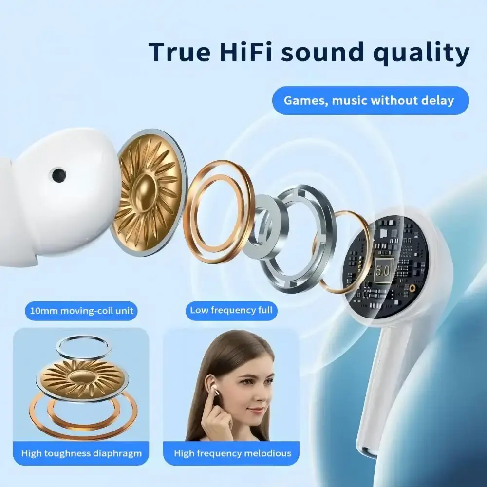 Original Erazer Bluetooth Earbuds Wireless Headphones Gaming Music Earphones Sport Headsets With Microphone