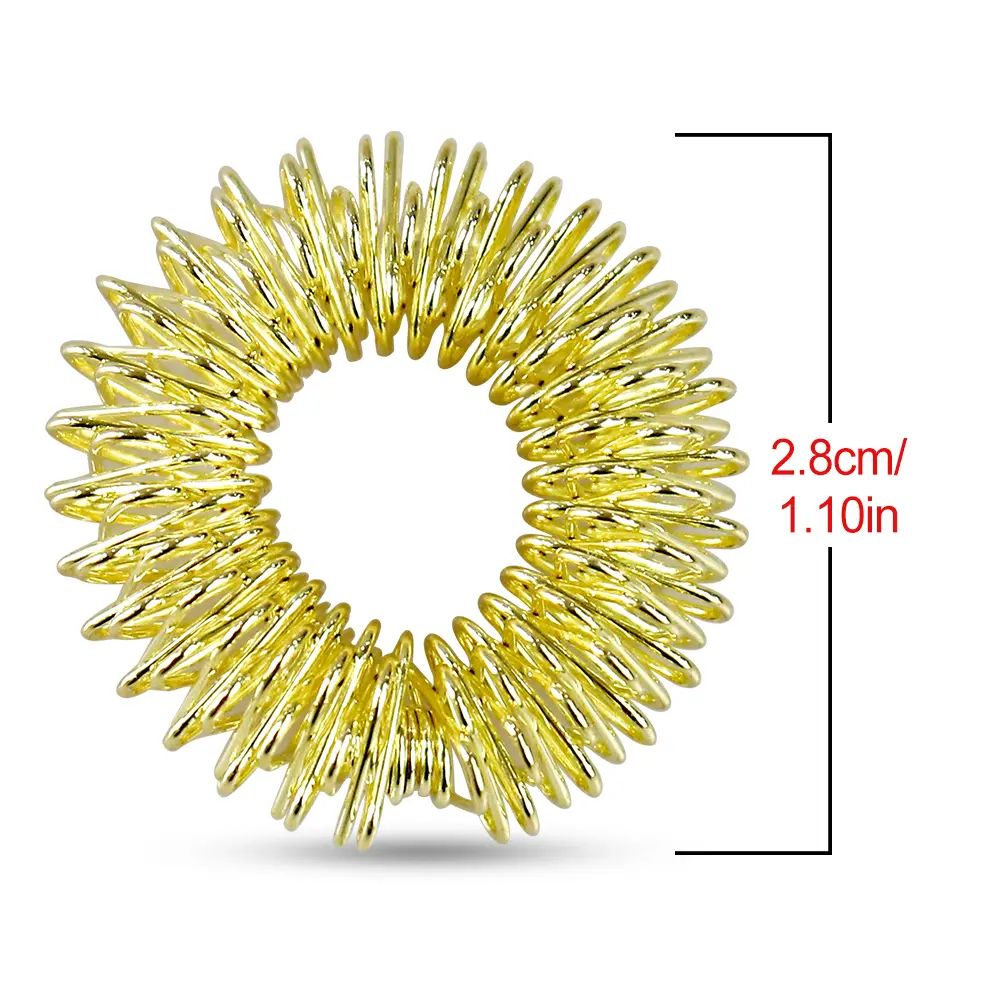 10/20/100pcs Finger Massager Rings Stainless Steel Relax Hand Acupressure Ring Decompression Mini Finger Massage Ring