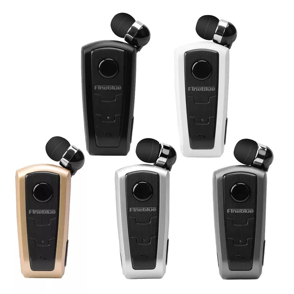 2024 Upgrade Fineblue F910 professional handsfree clip headset retractable talking ear phone connect two bluetooth headphones