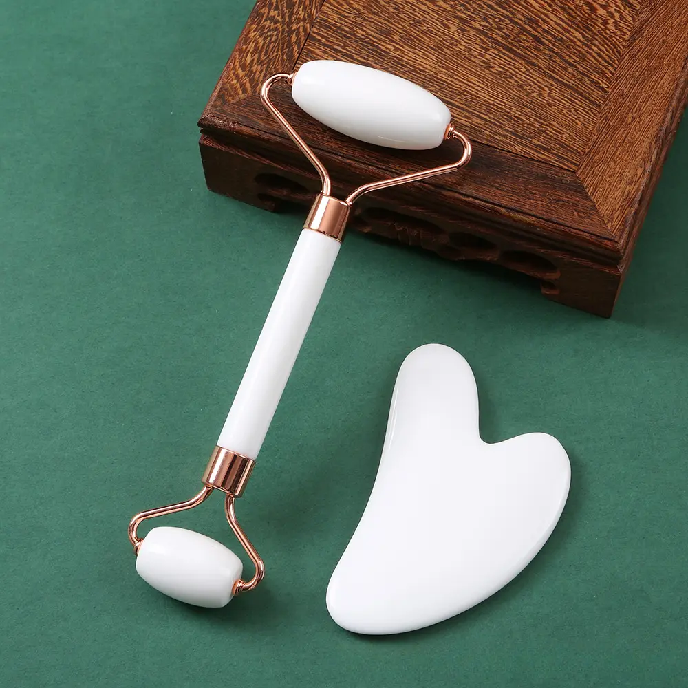 Natural Resin Roller Face Gua Sha Natural Resin Massager Acupoint Eye Care Spa Massage Tools Visage Lifting for Body Neck