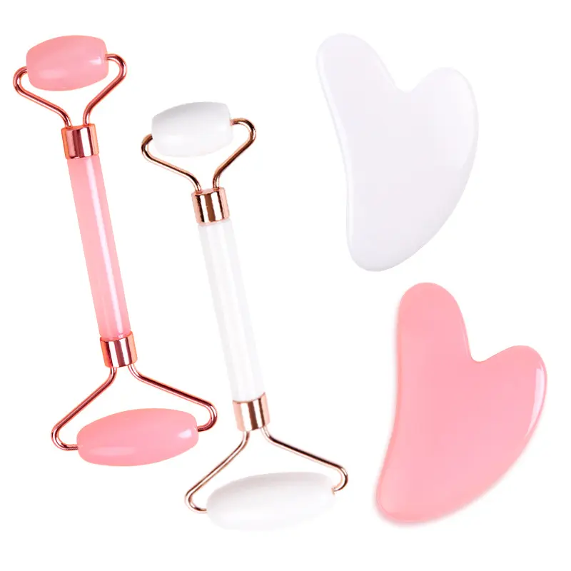 Natural Resin Roller Face Gua Sha Natural Resin Massager Acupoint Eye Care Spa Massage Tools Visage Lifting for Body Neck