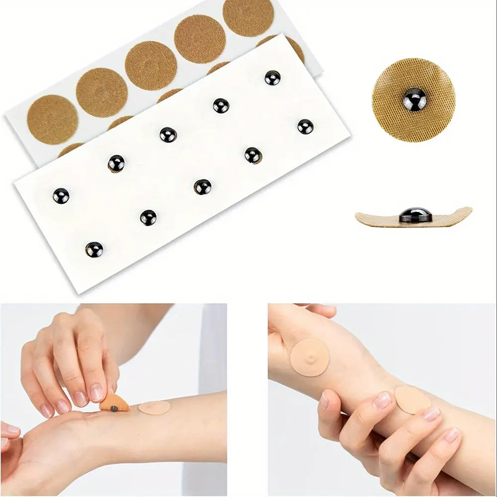 10Pcs/Sheets 600/3000 Gauss Magnetic Massage Acupuncture Body Points Beads To Relieve Pain Non-magnetic Replacement Patch