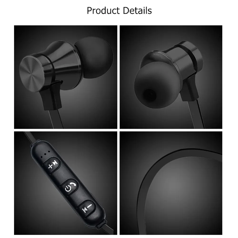 Magnetic Sports Headset Bluetooth HIFI Stereo Wireless Headphones With Mic In-Ear Gaming Earbuds Waterproof Earphone Multipoint