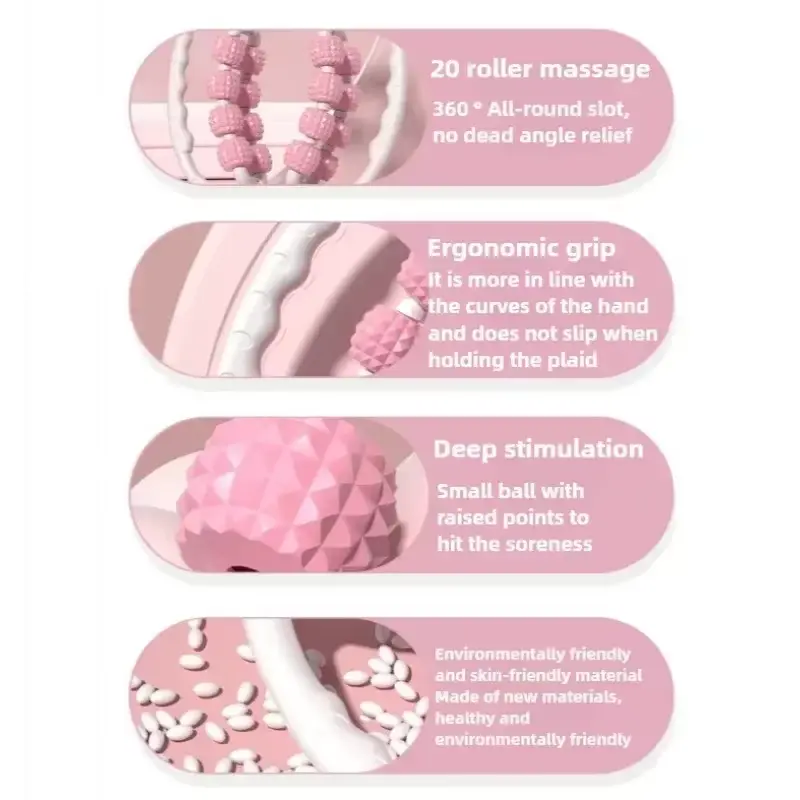 20-wheel double row ring leg clip device thigh muscle leg beauty device relax roller shaft exercise leg slimming device