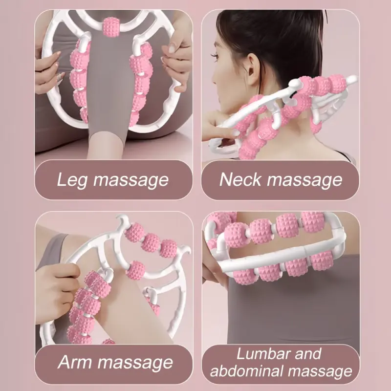 20-wheel double row ring leg clip device thigh muscle leg beauty device relax roller shaft exercise leg slimming device