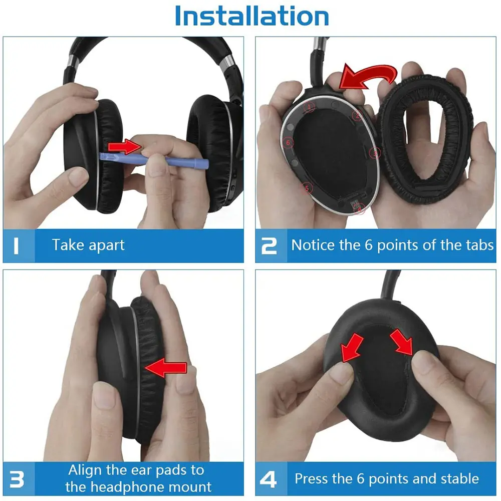 Replacement Ear Pads for Sennheíser PXC 550 PXC 550-II Wireless MB 660 Series Headphones Earpads, Headset Ear Cushion Repair Par