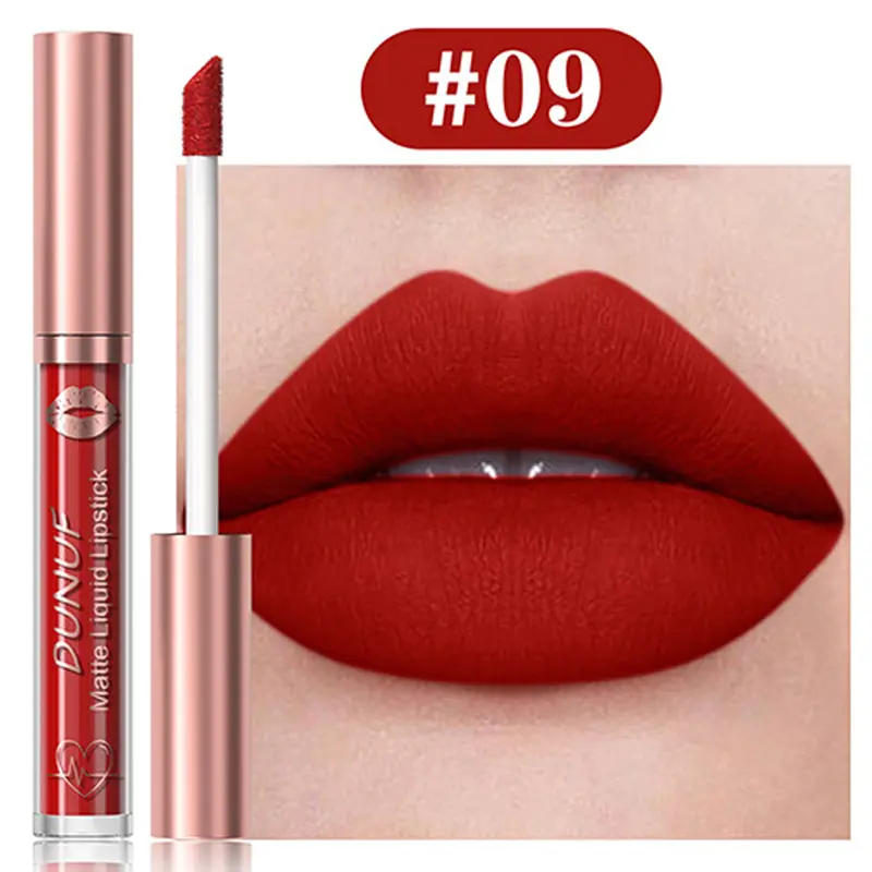 18-Colors Sexy Velvet Matte Lip Gloss Rose Pink Liquid Lipstick Beauty Red Waterproof Lasting Easy To Color Nude Lip Tint Makeup
