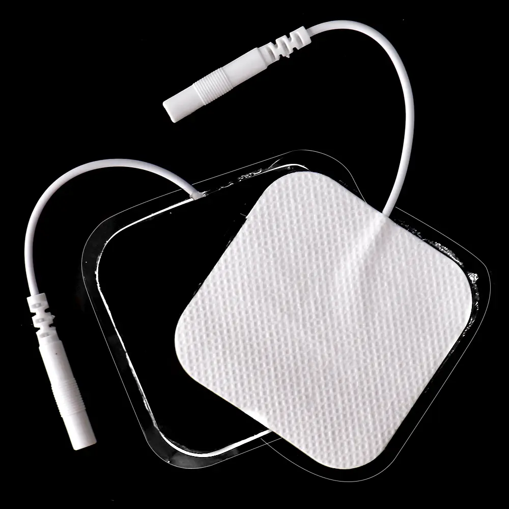 20/10p 5x5cm high quality Nerve Stimulator Silicone Gel Electrode Pads Tens Electrodes Digital Therapy Machine Massage 2mm Plug