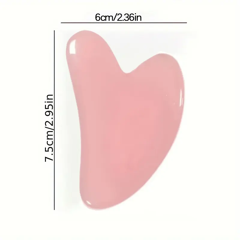 1pc Heart-shaped Resin Scraping Board Heart-shaped Facial and Eye Massage Scraping Tool Facial and Neck Cupping Beauty Massage B