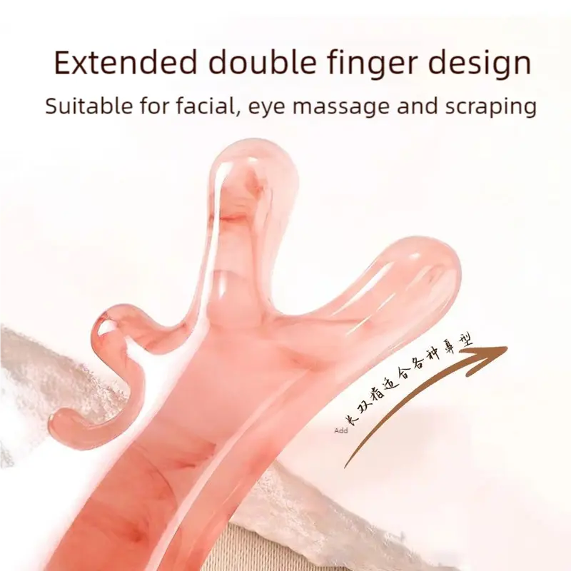 Head Massage Scalp Four-in-one Massage Comb Meridian Scalp Resin Scalp Massage Comb Head Unblocking Face Nose Massager Guasha