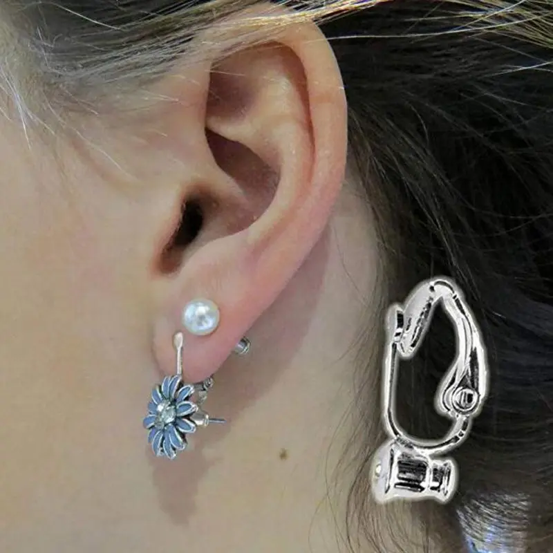Earring Converter With Comfort Earring Pads Clip-on Converters Turn Any Pierced Earring Into Clip-On No-pierced Jewelry Findings
