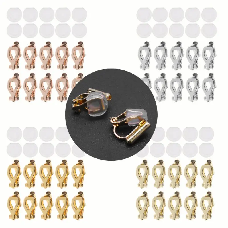 Earring Converter With Comfort Earring Pads Clip-on Converters Turn Any Pierced Earring Into Clip-On No-pierced Jewelry Findings
