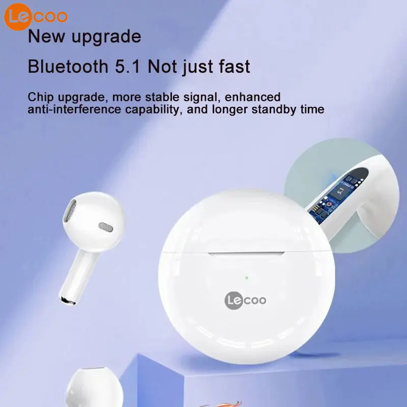 Original Lecoo EW305 TWS Earphone Wireless Bluetooth 5.1 Headphone Mic Waterproof Sport Headsets Noise Reduction Earbuds
