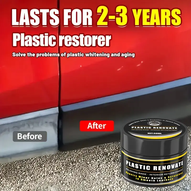 Plastic and care kits-Plastic restorer for dashboards,trim,panels,plus moisturizing cream for faded or aged car interior seats