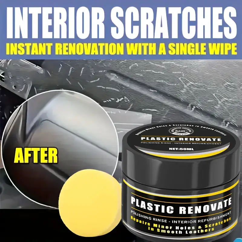Plastic and care kits-Plastic restorer for dashboards,trim,panels,plus moisturizing cream for faded or aged car interior seats