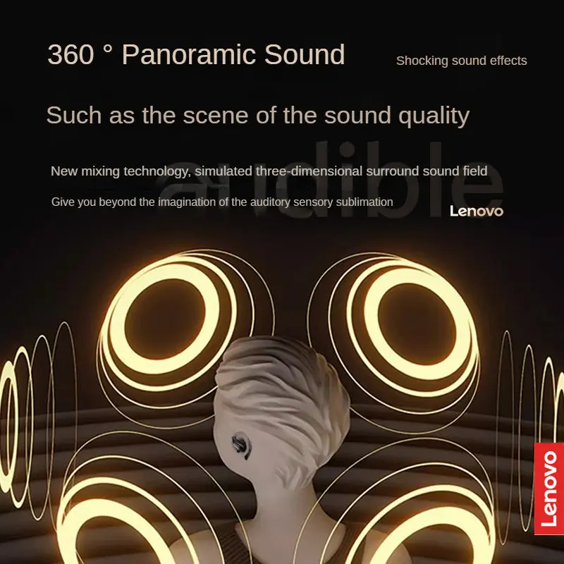 Authentic Lenovo-EA305 TWS Earhook Sports Earphones, Bluetooth 5.4, Dual Mode, Wireless Game Headset, HiFi Stereo Earbuds
