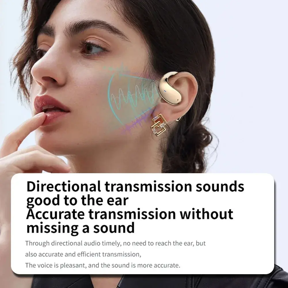 SEOBIOG Wireless Translation Earbuds HIFI Bass ENC Noise Reduction 144 Languages Real Time Ai OWS Open Bluetooth 5.4 Headphones