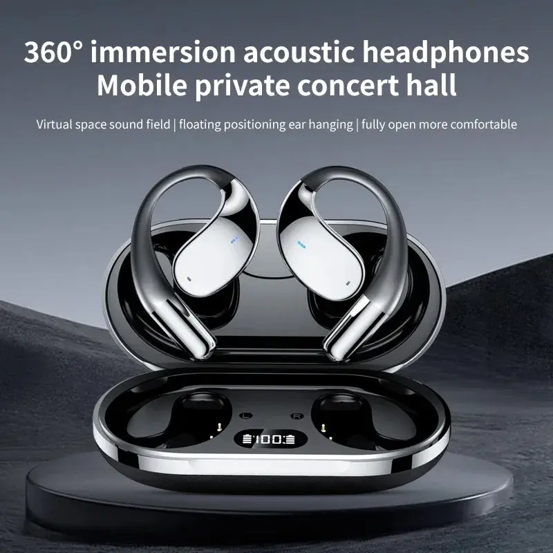 SEOBIOG Wireless Translation Earbuds HIFI Bass ENC Noise Reduction 144 Languages Real Time Ai OWS Open Bluetooth 5.4 Headphones