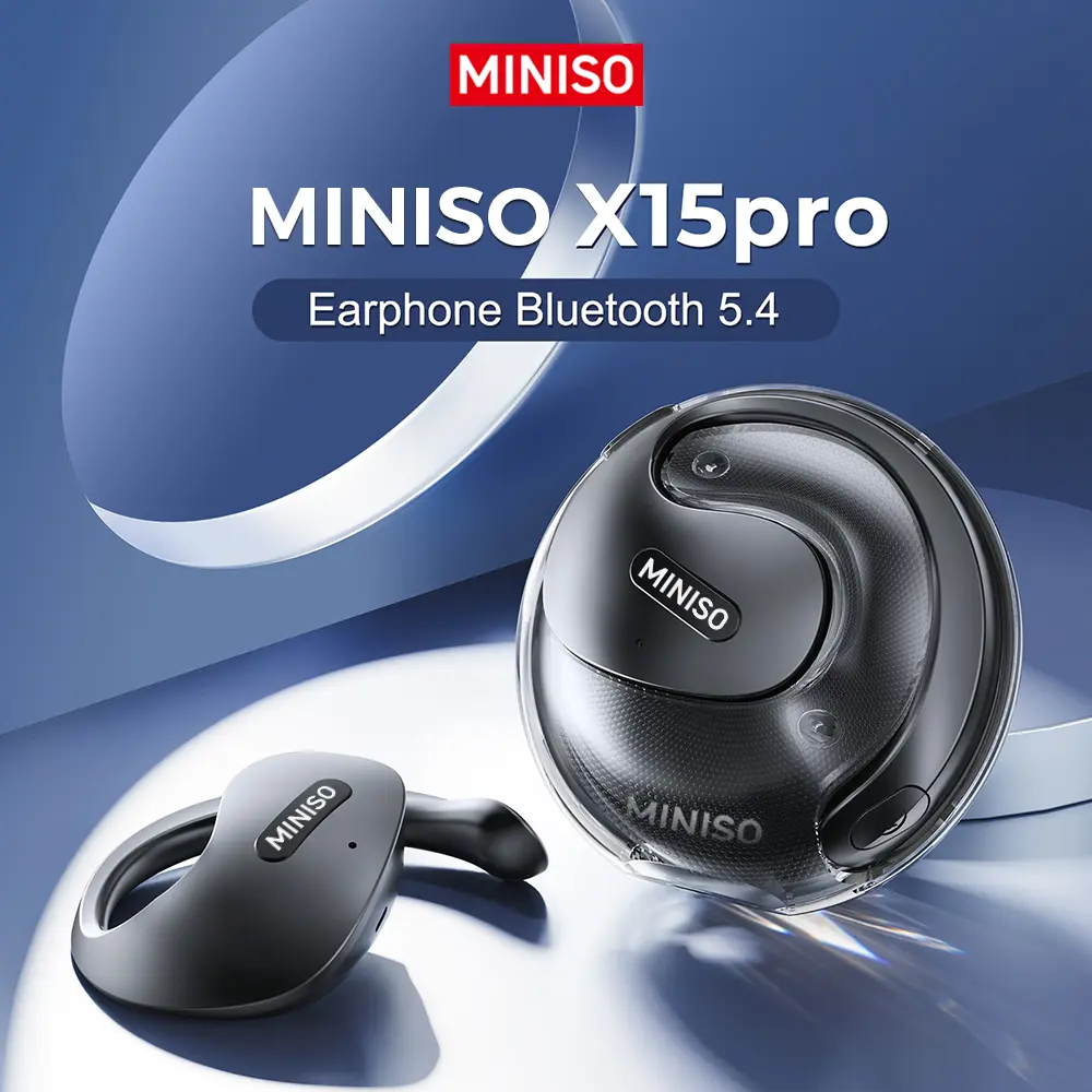 MINISO X15 PRO OWS Bluetooth Headset 5.4 Bluetooth  EarphonesButton Control Noise Cancelling Ear Hanging Headphones With Mic