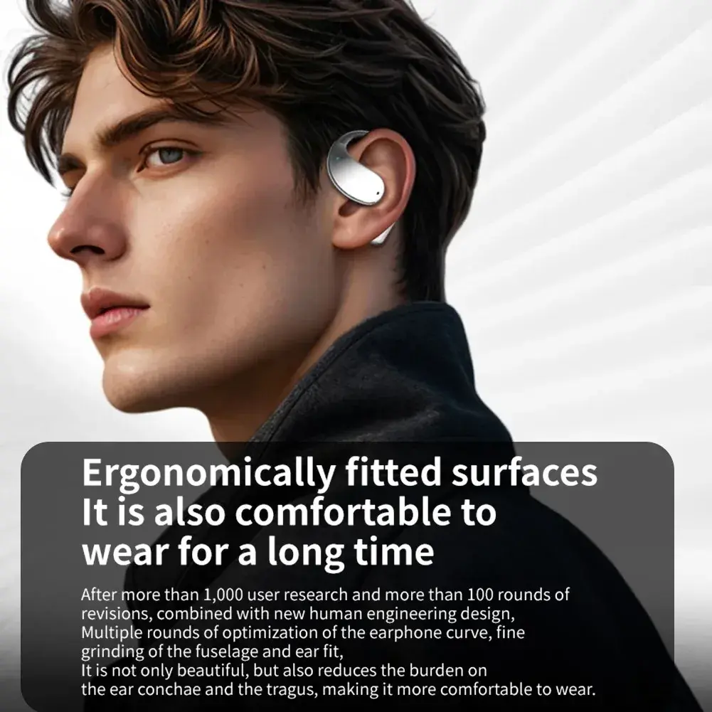 SEOBIOG Wireless Translation Earbuds HIFI Bass ENC Noise Reduction 144 Languages Real Time Ai OWS Open Bluetooth 5.4 Headphones