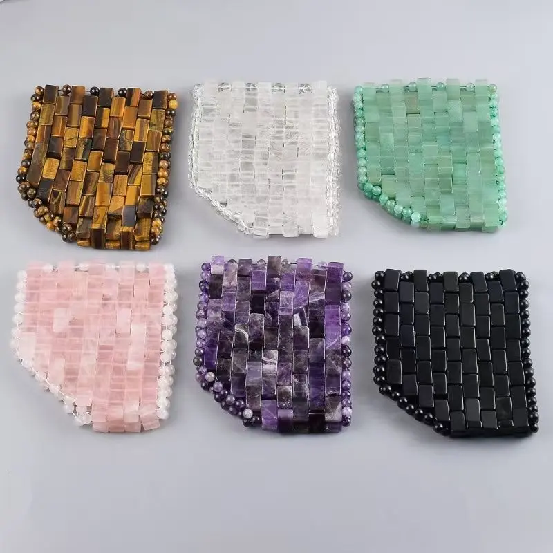 Rose Quartz Jade Eye Mask WIth Box Eye Massager Natural Stone Sleep Mask Relaxation Face Massager Therapy Facial Massage Tools