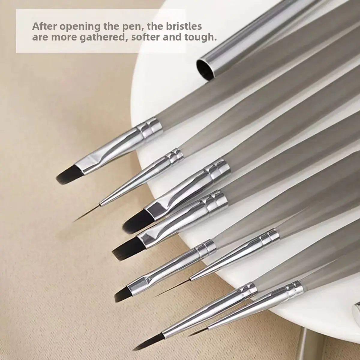 Nail Art Brush Checker Nail Drawing Painting Line Brush Nail Art Tool Acrylic Painting Brushes DIY Design Manicure Tools